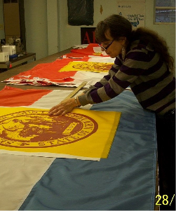 Ulster County NY flag construction. Ulster County NY flag construction.