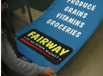 Fairway display outdoor banner.