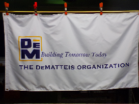 DeMatteis Corp outdoor flag. DeMatteis Corp outdoor flag.
